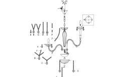 Kristallkronor<Eglo Basilano Kristallkrona 6-Arm 72cm Konjak