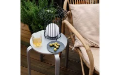 Ljuslyktor|Uppladdningsbara Lampor Utomhus<Dyberg Larsen Basket Laddbar/Solcells Lykta 32cm LED 3000K Svart IP44