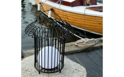 Ljuslyktor|Uppladdningsbara Lampor Utomhus<Dyberg Larsen Basket Laddbar/Solcells Lykta 32cm LED 3000K Svart IP44