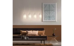 Avlånga Taklampor<Eglo Batista Taklampa 102cm Nickel/Vit