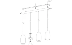 Avlånga Taklampor<Eglo Batista Taklampa 102cm Nickel/Vit