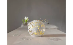 Star Trading Batteridriven Glasdekoration Merry X-mas 14cm Vit* Batteri Julpynt Inomhus