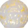 Batteri Julpynt Inomhus<Star Trading Batteridriven Glasdekoration Merry X-mas 11cm Vit