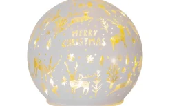 Batteri Julpynt Inomhus<Star Trading Batteridriven Glasdekoration Merry X-mas 11cm Vit