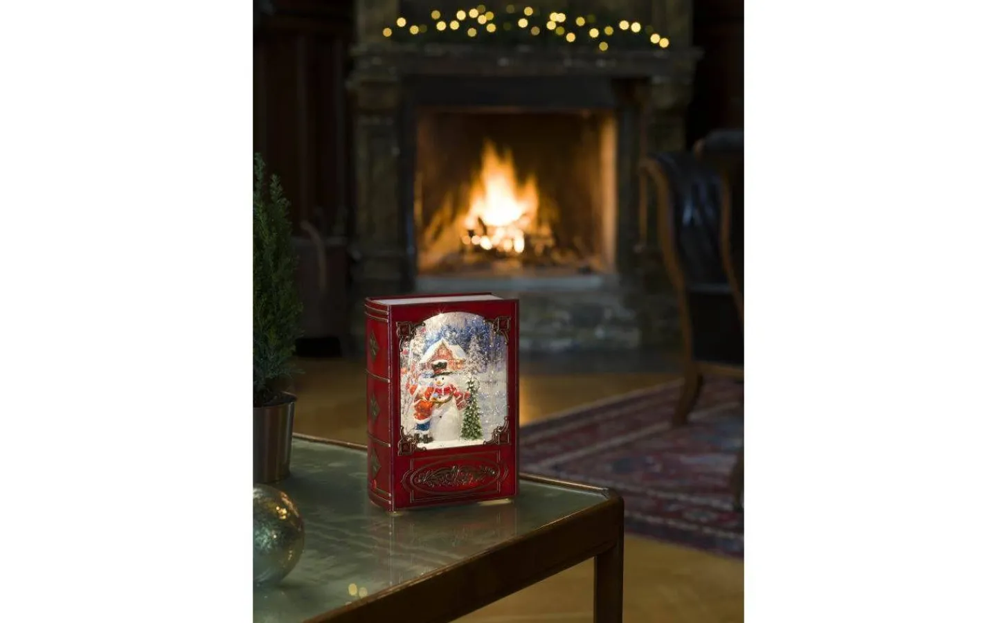 Vattenfyllda Lyktor<Konstsmide Batteridriven Inomhusdekoration Bok med Snögubbe USB