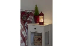 Konstsmide Batteridriven Inomhusdekoration Brevlåda med Snögubbe USB* Vattenfyllda Lyktor