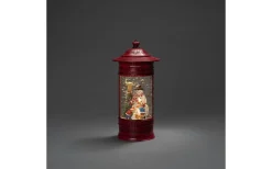 Konstsmide Batteridriven Inomhusdekoration Brevlåda med Snögubbe USB* Vattenfyllda Lyktor