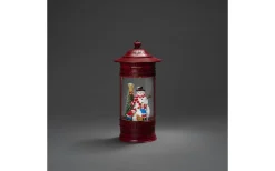 Konstsmide Batteridriven Inomhusdekoration Brevlåda med Snögubbe USB* Vattenfyllda Lyktor