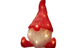 Batteri Julpynt Utomhus<Konstsmide Batteridriven Inomhusdekoration Sittandes Tomte 26cm IP20
