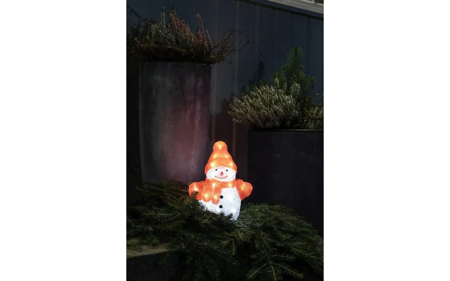 Konstsmide Batteridriven Inomhusdekoration Snögubbe 22,5cm IP20* Batteri Julpynt Utomhus