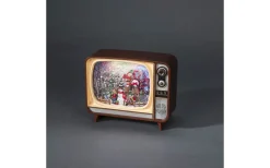 Konstsmide Batteridriven Inomhusdekoration Tv med Snögubbe USB* Vattenfyllda Lyktor