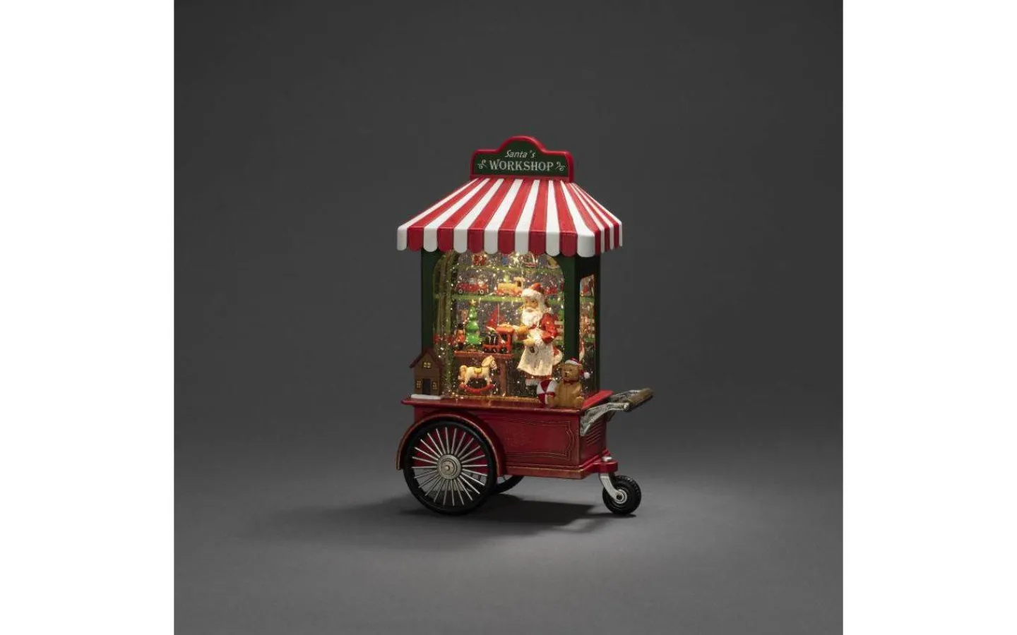 Konstsmide Batteridriven Juldekoration Vagn med Tomte* Vattenfyllda Lyktor