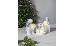 Batteri Julpynt Inomhus<Star Trading Batteridriven Juldekoration Sittandes Isbjörn med Snöboll Vit