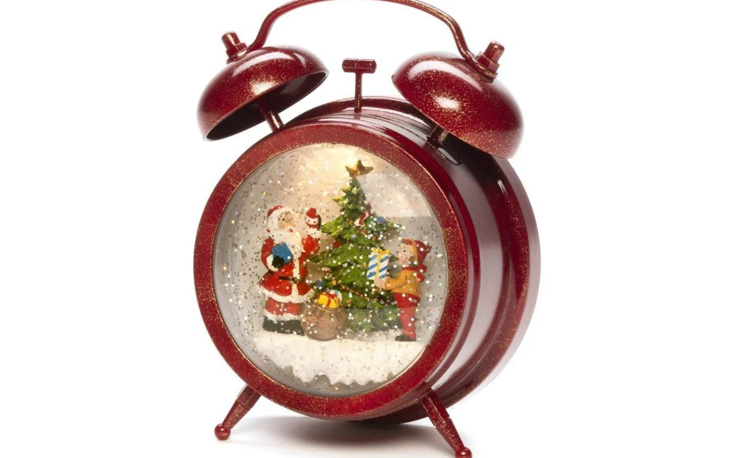 Vattenfyllda Lyktor<Konstsmide Batteridriven Juldekoration Väckarklocka med Tomte