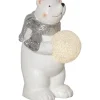 Batteri Julpynt Inomhus<Star Trading Batteridriven Juldekoration Stående Isbjörn med Snöboll Vit