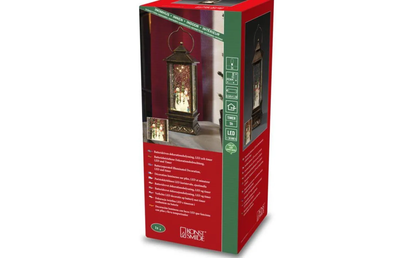 Konstsmide Batteridriven Juldekoration Snögubbe* Vattenfyllda Lyktor