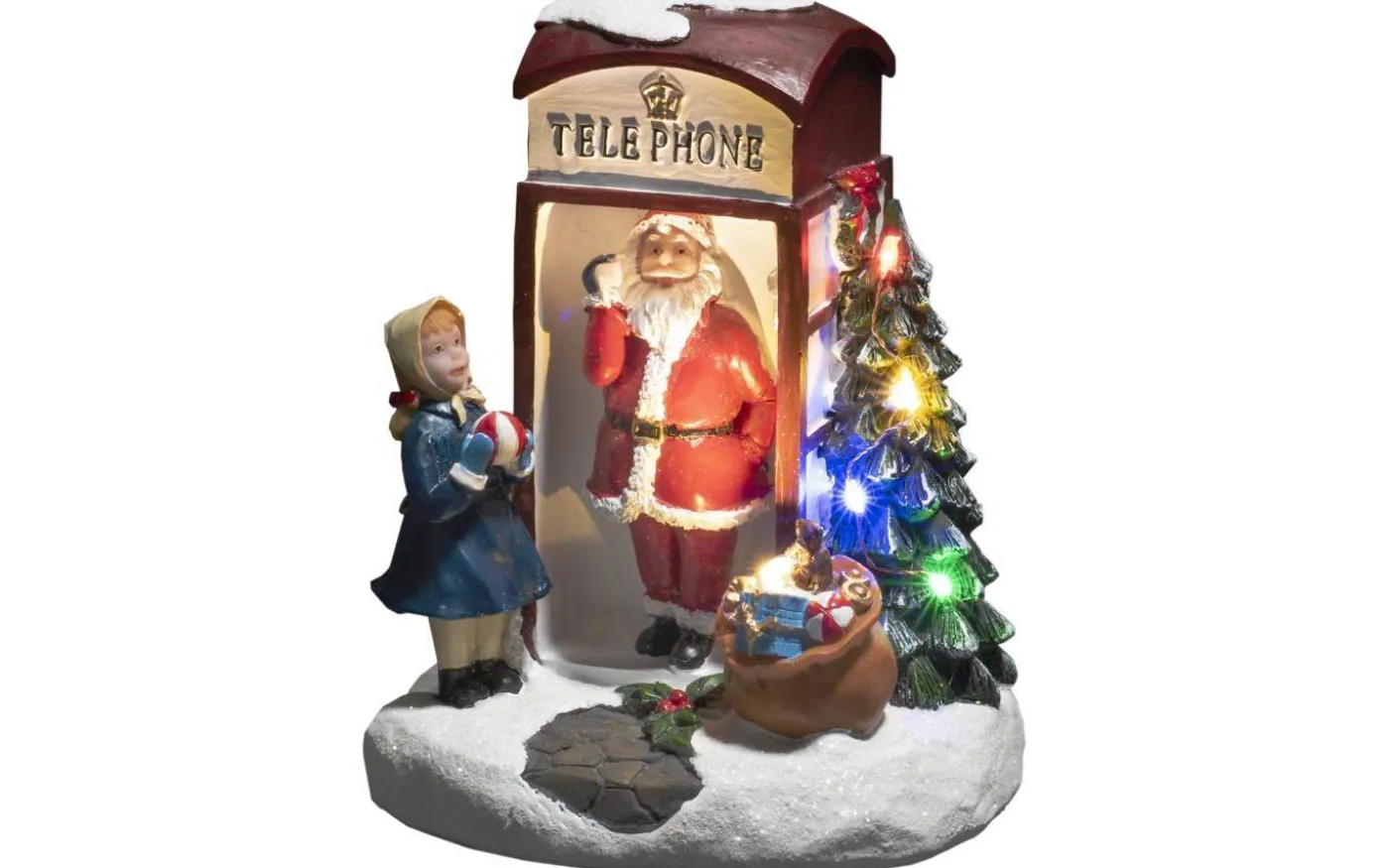 Batteridriven Juldekoration Telefonkiosk