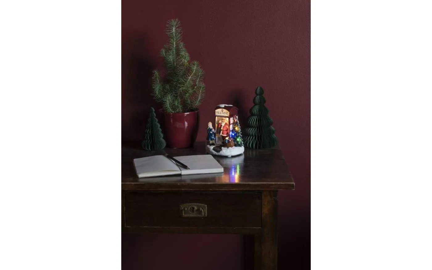 Batteridriven Juldekoration Telefonkiosk