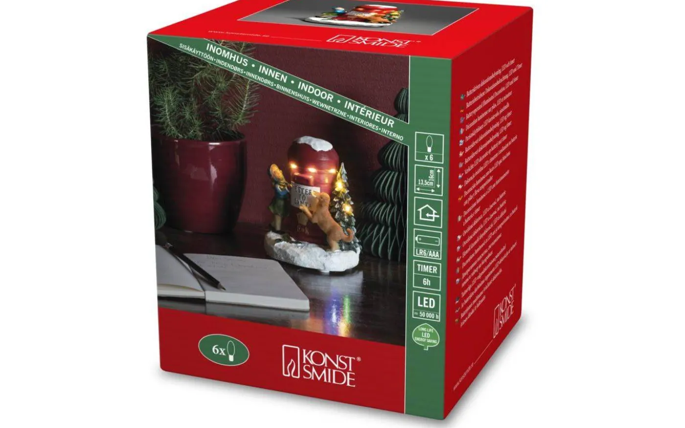 Batteridriven Juldekoration Postlåda