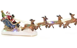 Konstsmide Batteridriven Juldekoration Tomte i Släde Multi* Julbyar Och Figurer|Batteri Julpynt Inomhus