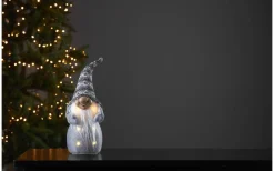 Batteri Julpynt Inomhus<Star Trading Batteridriven Jultomte Grå Joylight