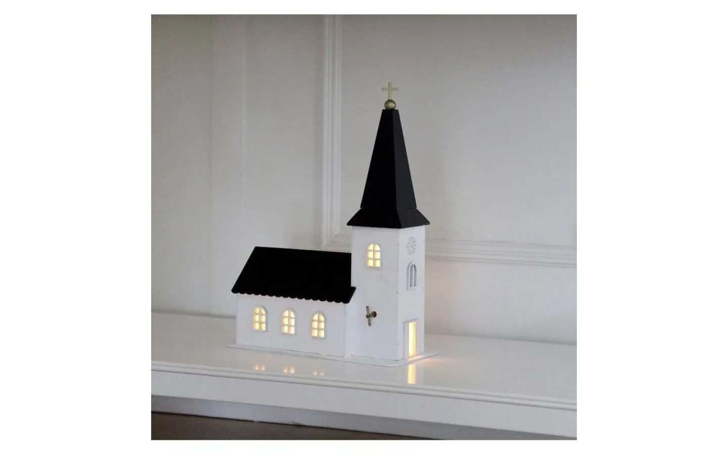 Batteri Julpynt Inomhus<Star Trading Batteridriven Kyrka Vit