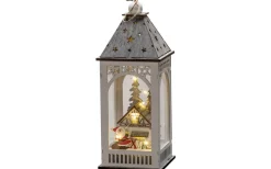 Batteri Julpynt Inomhus<Konstsmide Batteridriven Ljuslykta Stuga 29cm Vit