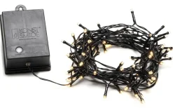 Batterislingor<Konstsmide Batteridriven Ljusslinga 7,9m med Skymningssensor Svart IP44