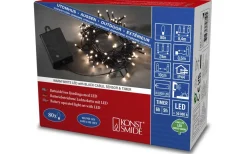 Batterislingor<Konstsmide Batteridriven Ljusslinga 7,9m med Skymningssensor Svart IP44