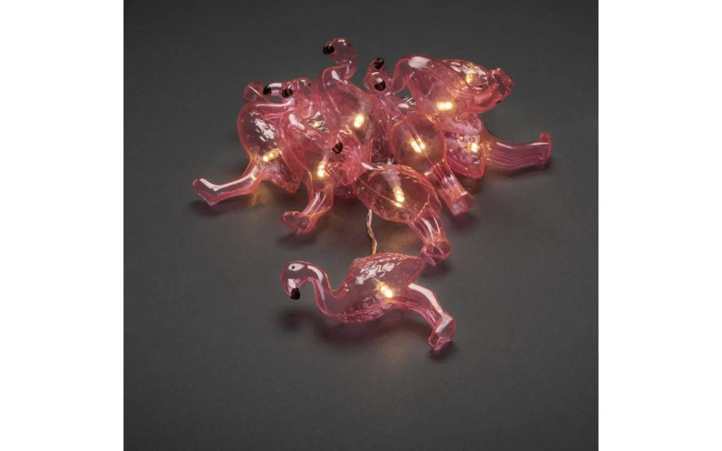 Konstsmide Batteridriven Ljusslinga 1,8m Flamingo* Batterislingor Inomhus