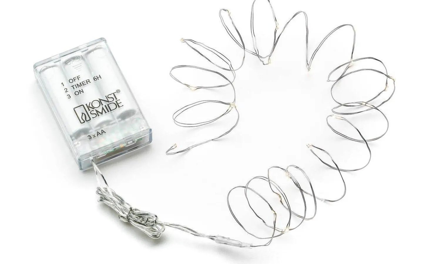 Dew Drop Slingor|Batterislingor Inomhus<Konstsmide Batteridriven Ljusslinga Micro 1,9m Silver