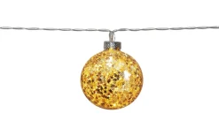 Batteridriven Ljusslinga Glitter 1,3m Guld Inomhus