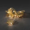 Batteridriven Ljusslinga 90cm Snöflingor Guld