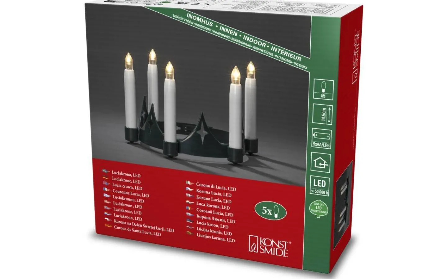 Konstsmide Batteridriven Luciakrona LED Grön* Lucia