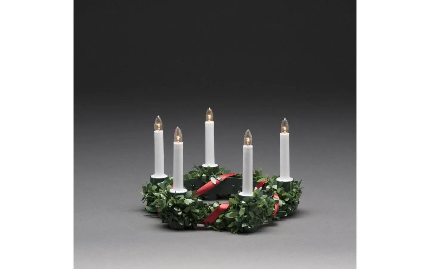 Konstsmide Batteridriven Luciakrona Med Gröna Blad & Band* Lucia