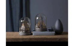 Batteri Julpynt Inomhus<Star Trading Batteridriven Lykta Kupol Hus 17cm Brun