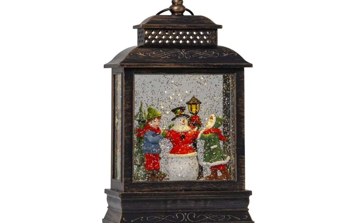 Star Trading Batteridriven Lykta Med Snögubbe Vinter* Vattenfyllda Lyktor