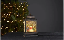 Star Trading Batteridriven Lykta Med Snögubbe Vinter* Vattenfyllda Lyktor