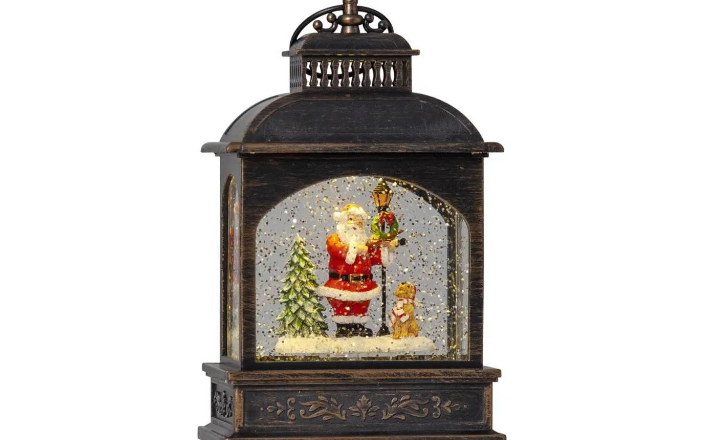 Batteridriven Lykta med Tomte Vinter