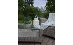 Batteridriven Lykta Timer 23cm Vit