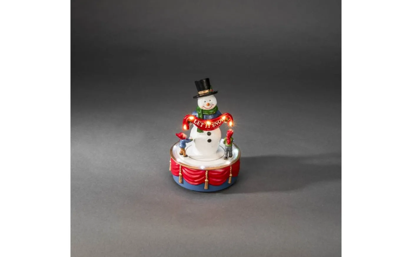 Batteridriven Mekanisk Juldekoration Snögubbe USB