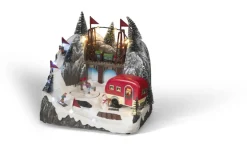 Batteridriven Mekanisk Juldekoration Husvagn USB