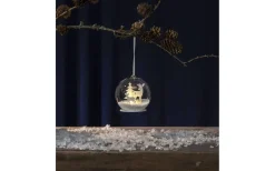 Batteridriven Snökula Fauna Renar 8 cm Vit