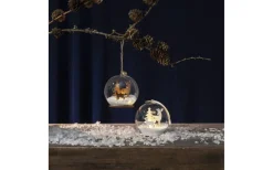 Batteridriven Snökula Fauna Renar 8 cm Vit