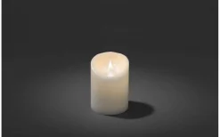 Konstsmide Batteridrivet Blockljus Vax 14cm Vit* Blockljus Inomhus|Blockljus Inomhus