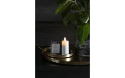 Konstsmide Batteridrivet Blockljus 3,8x10,1cm Gräddvit* Blockljus Inomhus|Blockljus Inomhus