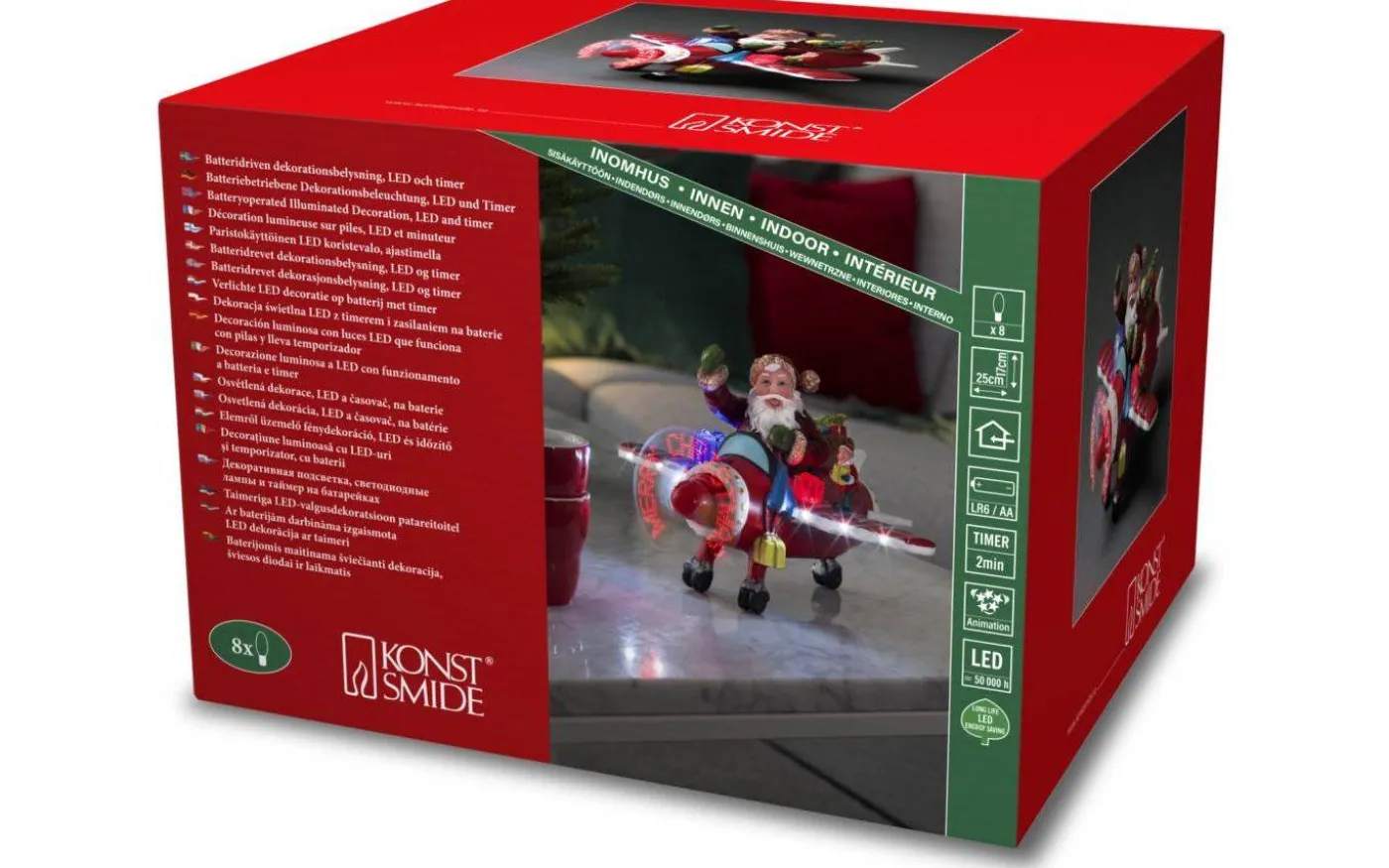 Batteridrivet Fiberoptiskt Flygplan med Tomte