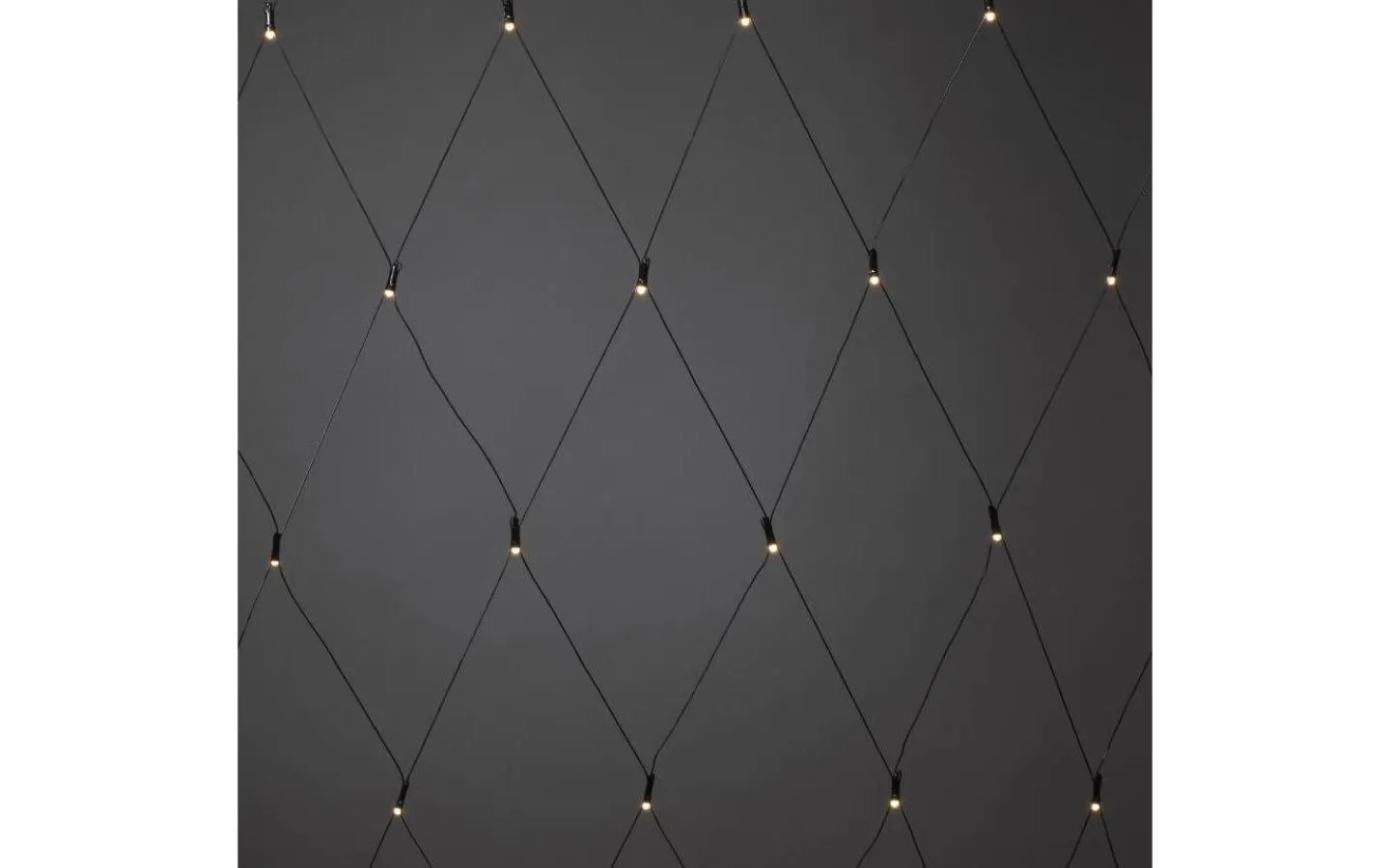 Konstsmide Batteridrivet Ljusnät 80x80cm med Skymningssensor Frost Varmvit IP44* Ljusnät|Batterislingor