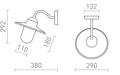 Beacon Vägglykta E27 Svart IP44