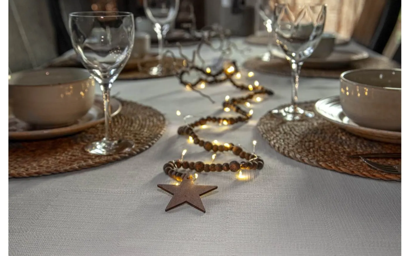 Beady Batteridriven Ljusslinga 1,5m Brun